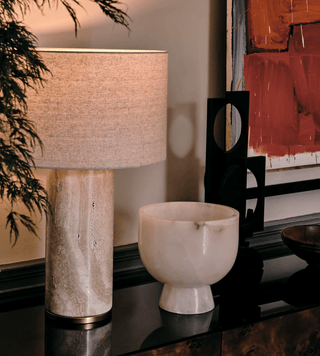 Vonoryra Lampe de Table en Travertin