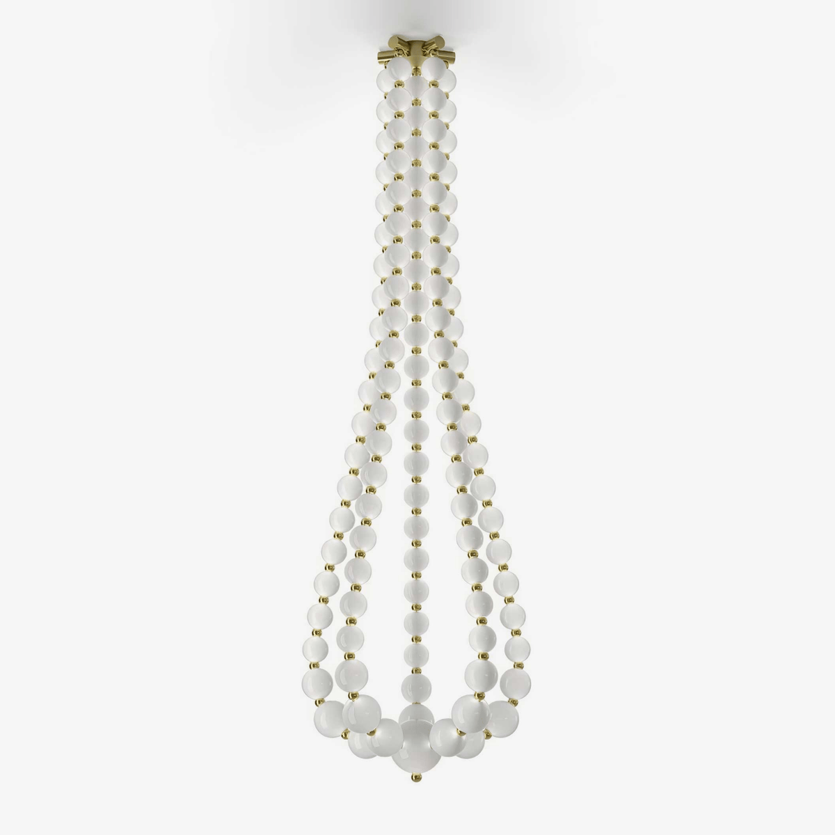 PearlCascade Lustre Perlé en Verre