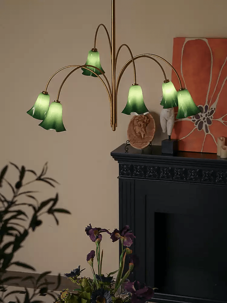EmeraldBell Lustre Pendante en Verre