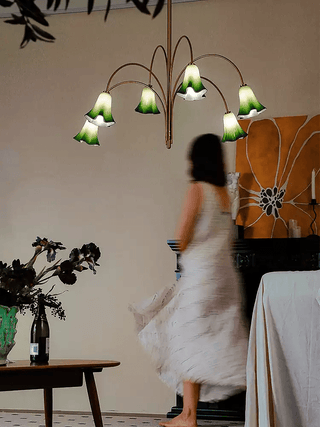 EmeraldBell Lustre Pendante en Verre