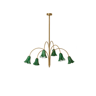 EmeraldBell Lustre Pendante en Verre
