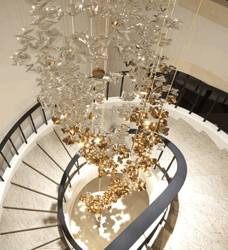 Nephele Lustre Feuille en Cristal