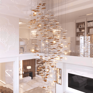 Nephele Lustre Feuille en Cristal