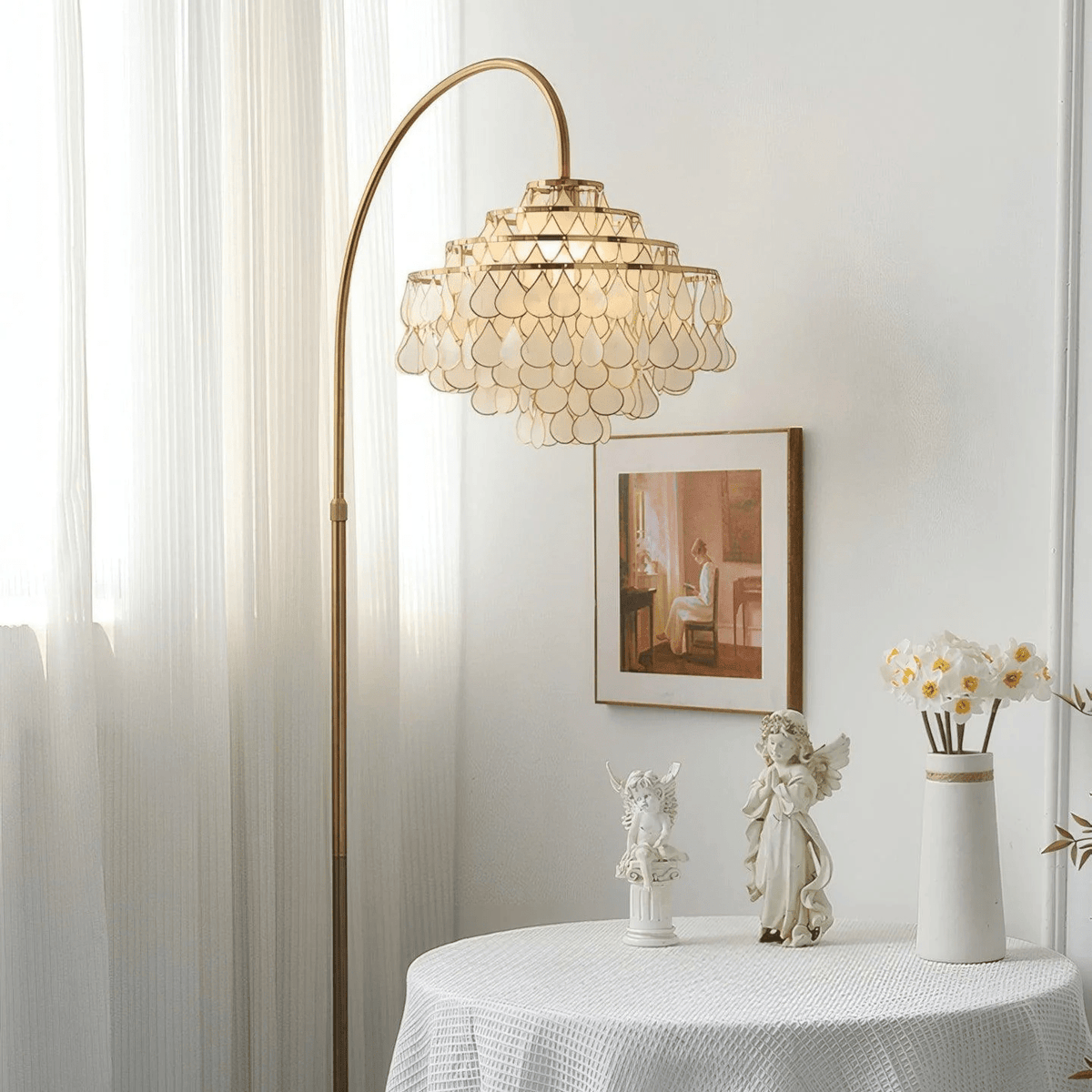 Emily Luxury Floor Lamp-Neutral Decor