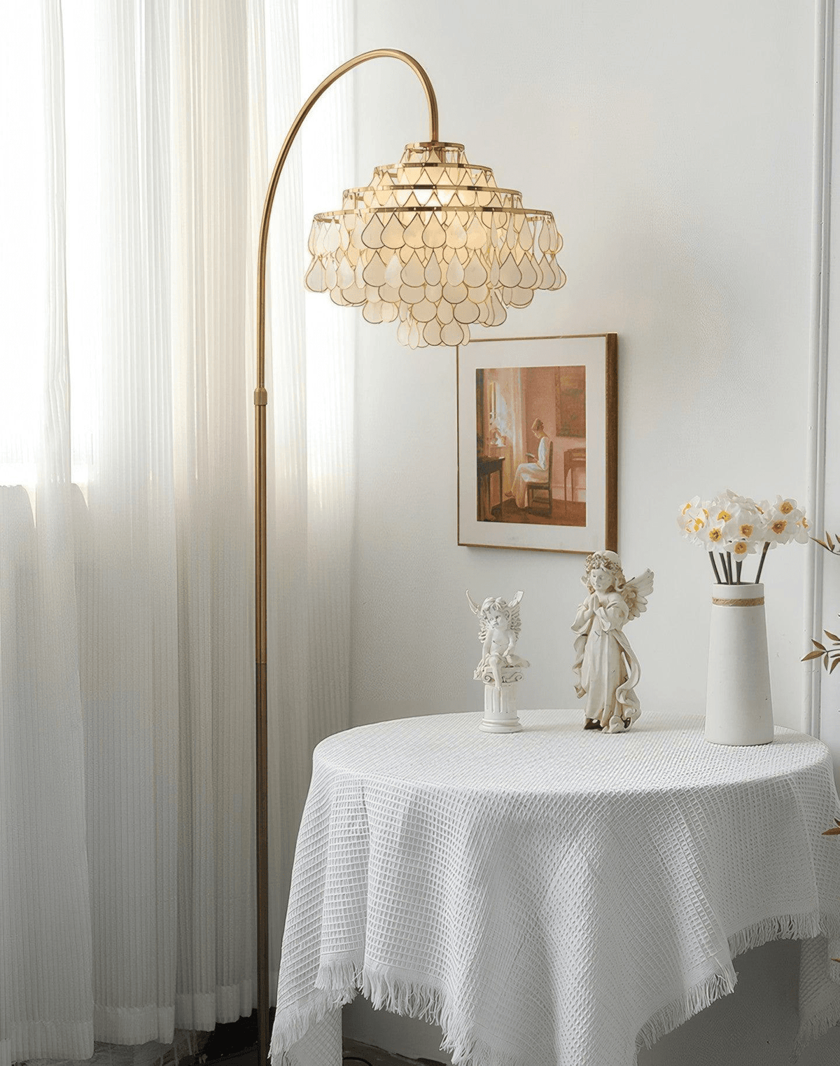 Emily Luxury Floor Lamp-Neutral Decor
