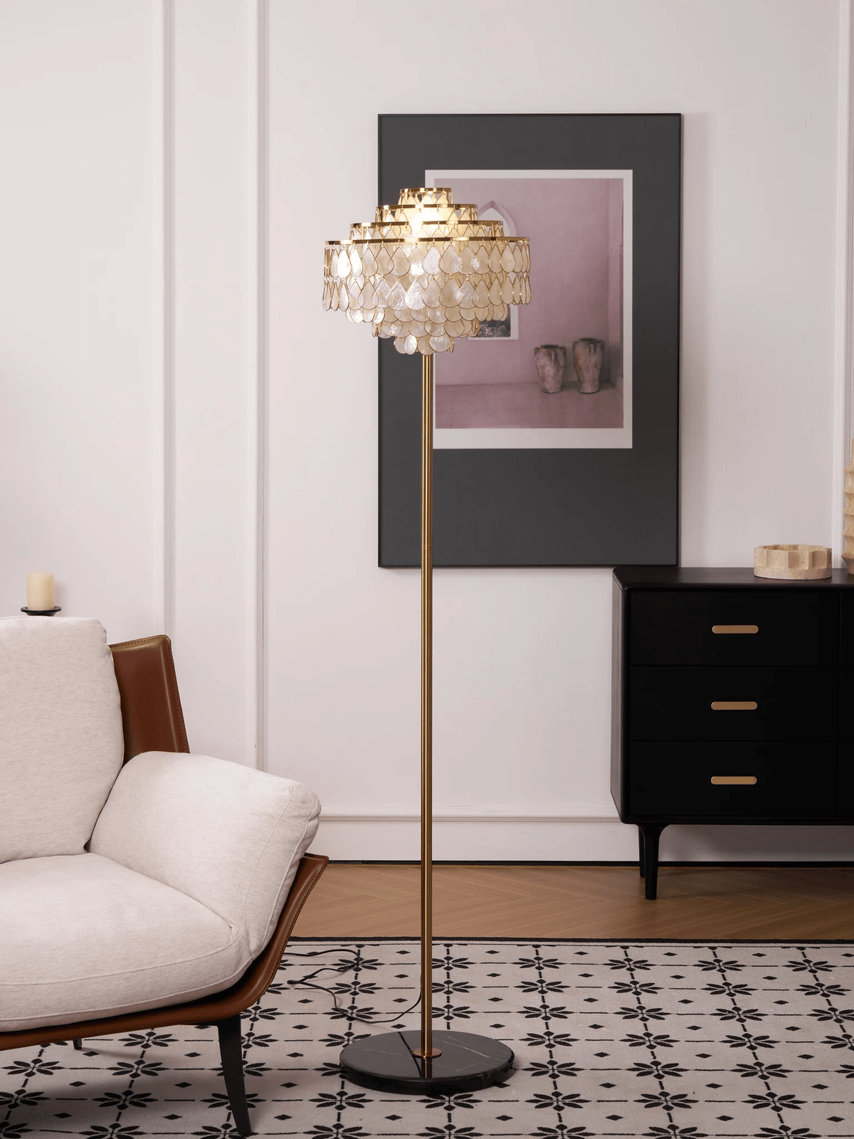 Emily Luxury Floor Lamp-Neutral Decor