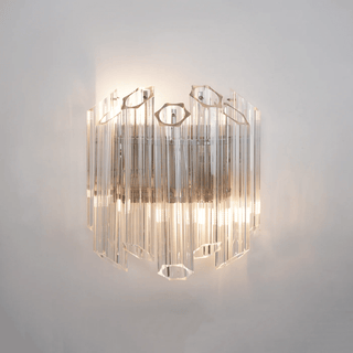 Aurora Applique Murale Transparent Murano Verre Tube Cascade
