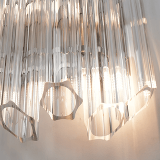 Aurora Applique Murale Transparent Murano Verre Tube Cascade