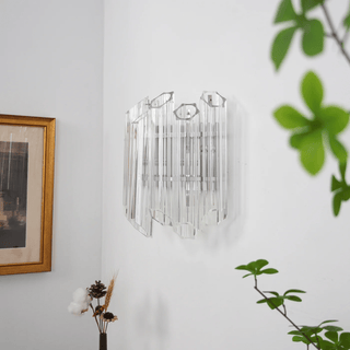 Aurora Applique Murale Transparent Murano Verre Tube Cascade