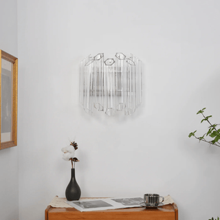 Aurora Applique Murale Transparent Murano Verre Tube Cascade
