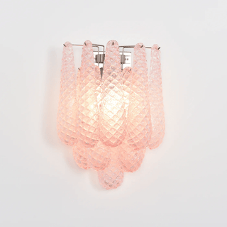 Aurora Applique Murale Rose Larme Verre Florale Artistique