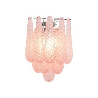 Aurora Applique Murale Rose Larme Verre Florale Artistique