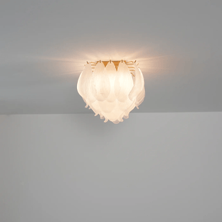 Aurora Plafonnier Murano Pétale Soufflé-Main Verre Applique Plafond