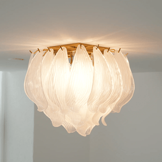 Aurora Plafonnier Murano Pétale Soufflé-Main Verre Applique Plafond