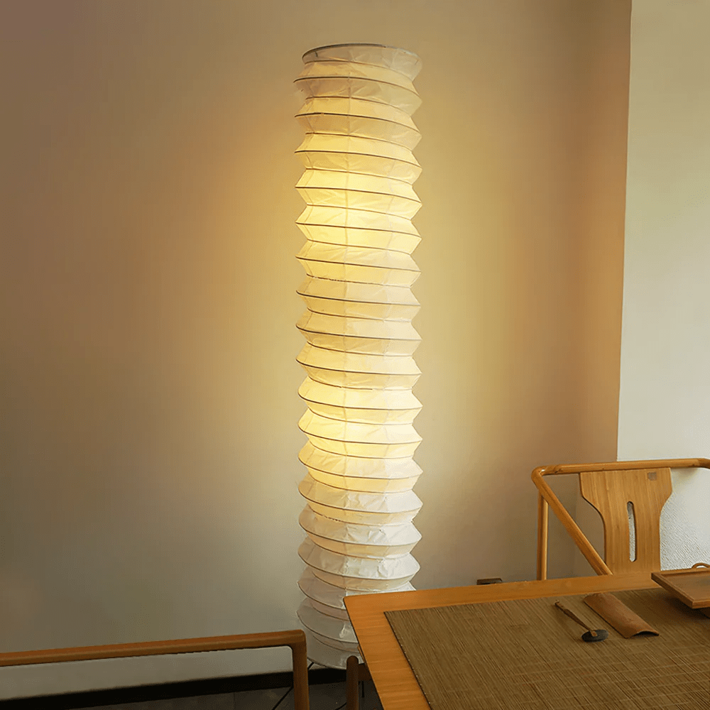 Clara Minimalist Rice Paper Floor Lamp-Neutral Decor