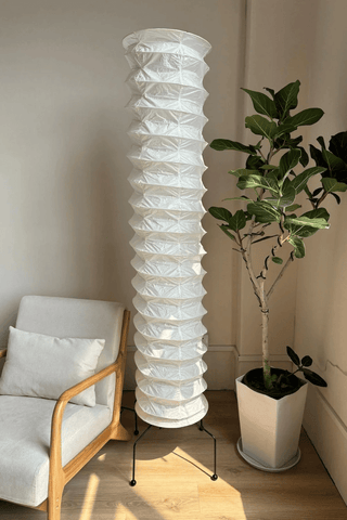 Clara Minimalist Rice Paper Floor Lamp-Neutral Decor