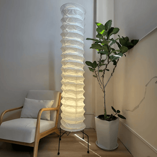 Clara Minimalist Rice Paper Floor Lamp-Neutral Decor