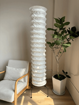 Clara Minimalist Rice Paper Floor Lamp-Neutral Decor