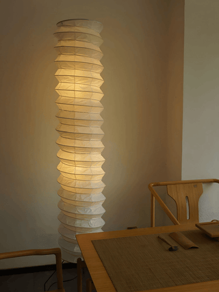 Clara Minimalist Rice Paper Floor Lamp-Neutral Decor