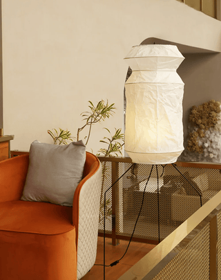 Hazel Modern Rice Paper Floor Lamp-Neutral Decor