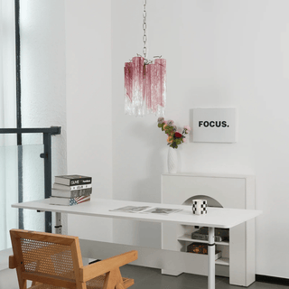 Aurora Lustre Rose Dégradé Murano Verre