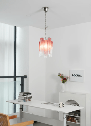 Aurora Lustre Rose Dégradé Murano Verre