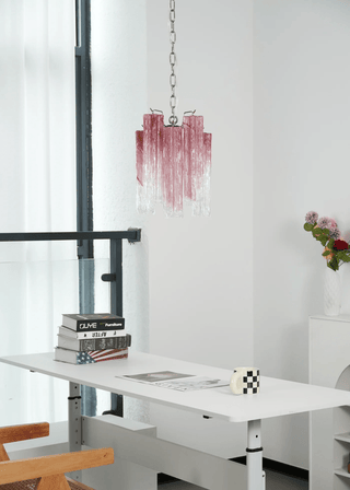 Aurora Lustre Rose Dégradé Murano Verre