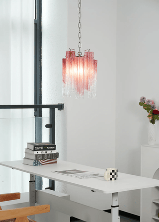 Aurora Lustre Rose Dégradé Murano Verre