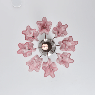 Aurora Lustre Rose Dégradé Murano Verre