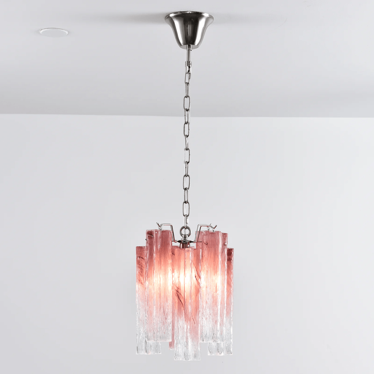 Peresa Lustre Rose Dégradé Murano Verre