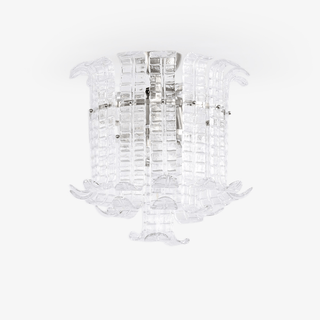 Aurora Lampe de Plafond en Verre de Murano Clair