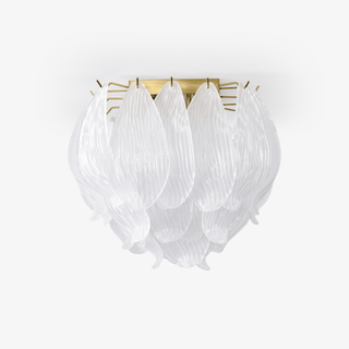 Aurora Plafonnier Murano Pétale Soufflé-Main Verre Applique Plafond
