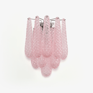 Aurora Applique Murale Rose Larme Verre Florale Artistique