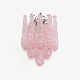 Aurora Applique Murale Rose Larme Verre Florale Artistique