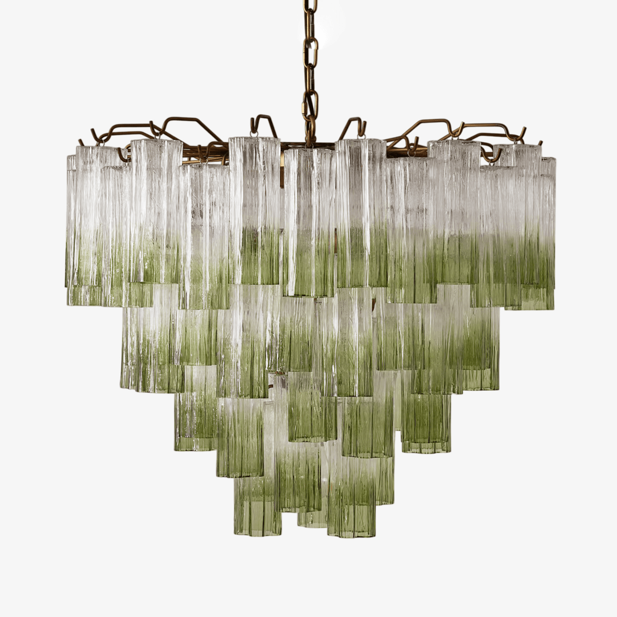 Therine Lustre Murano Verre Étagé Vert