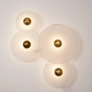 Selene Plafonnier Minimaliste en Albâtre-Luire