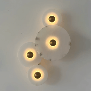 Selene Plafonnier Minimaliste en Albâtre-Luire
