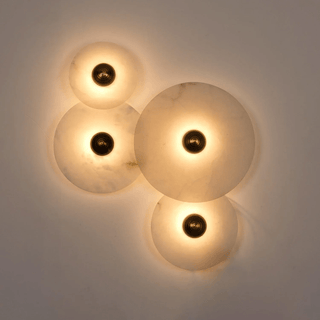 Selene Plafonnier Minimaliste en Albâtre-Luire