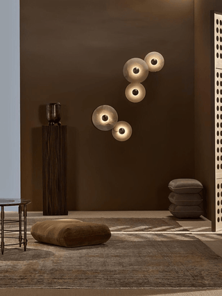 Selene Plafonnier Minimaliste en Albâtre-Luire