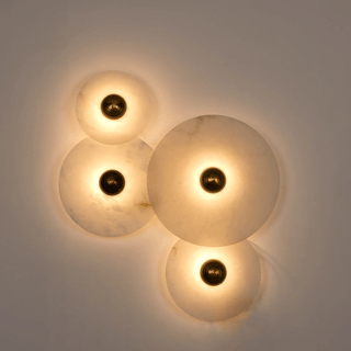 Selene Plafonnier Minimaliste en Albâtre-Luire