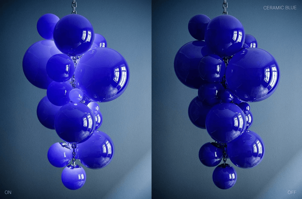 Vareniona Lustre En Verre De Murano Grappes De Raisins Art Déco