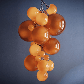 Aurora Lustre En Verre De Murano Grappes De Raisins Art Déco