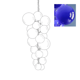 Aurora Lustre En Verre De Murano Grappes De Raisins Art Déco