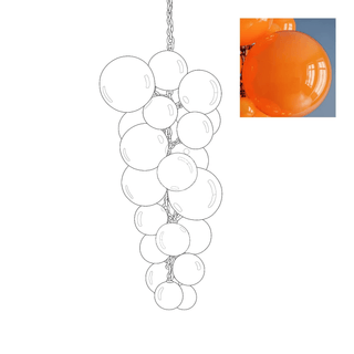Aurora Lustre En Verre De Murano Grappes De Raisins Art Déco