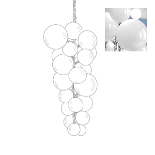 Aurora Lustre En Verre De Murano Grappes De Raisins Art Déco