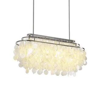 Lustra Suspension Lampe Anneau Rond en Coquillage