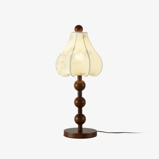Alice Vintage Fabric Table Lamp-Neutral Decor