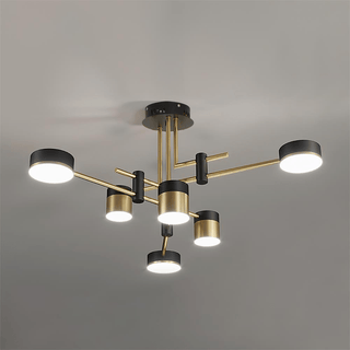 Lustra Lustre Noir Or Bras en Forme d'Araignée