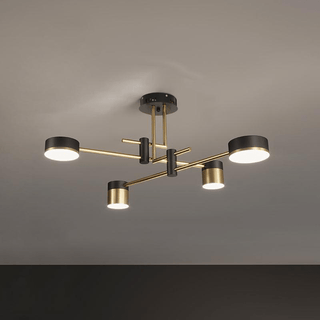Lustra Lustre Noir Or Bras en Forme d'Araignée