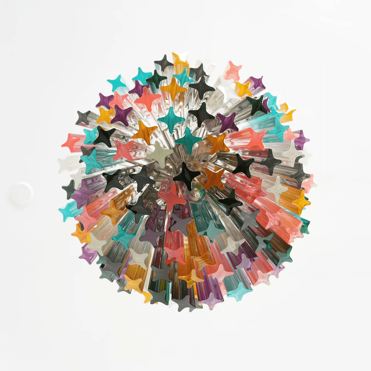 Teveira Lustre Murano Verre Coloré Prisme